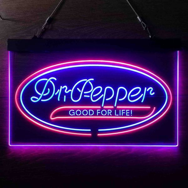 Dr. Pepper Good For Life Dual LED Neon Light Sign